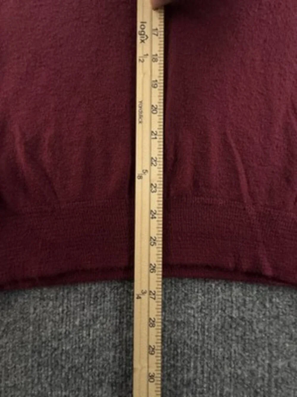 Christian Dior Acrylic Long Sleeve Pullover USA Men XL Logo Red V-Neck Sweater
